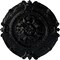Ekena Millwork Southampton Ceiling Medallion, Hand-Painted Jet Black, 16 1/2"OD x 2 3/8"P CM16SOBLF - alternate 1